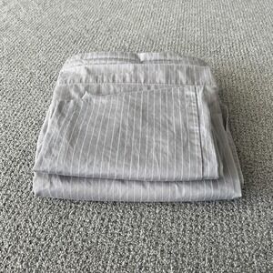 Brooklinen Gray Striped Full Flat Sheet And Pillow Case. Cotton. Double Sheets